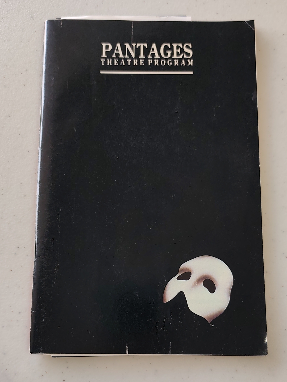 1992 Phantom Of The Opera Program